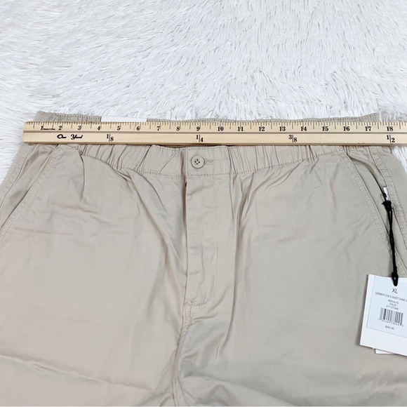Onia NWT men XL Garment Dye E-waist chino Shorts in Stone elastic waist - Picture 9 of 13
